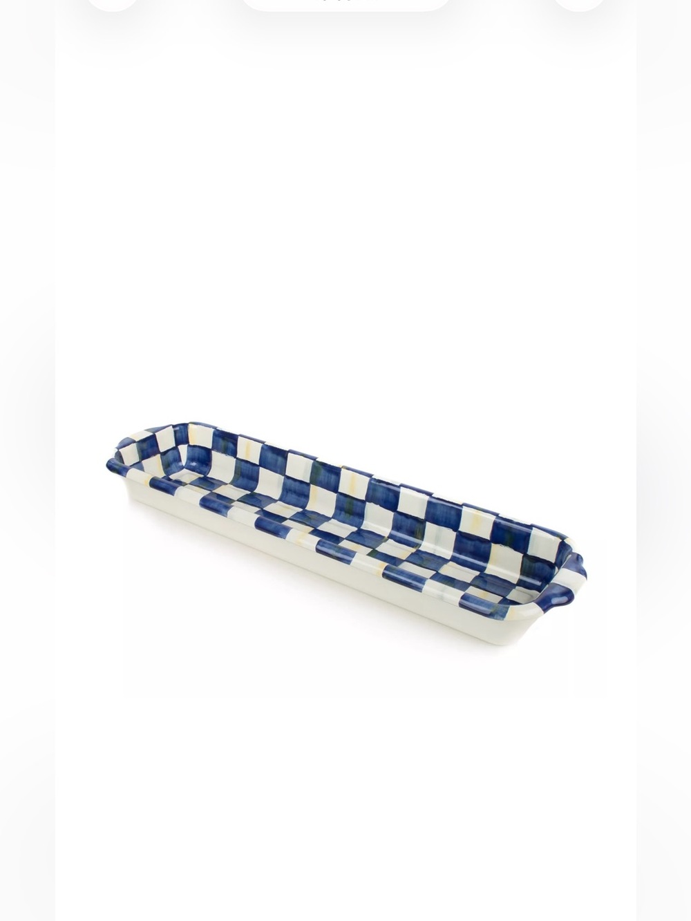 MacKenzie-Childs Royal Check Baguette Dish